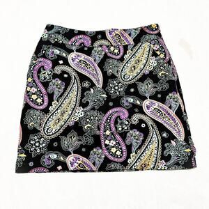 Loudmouth Golf Paisley Patterned Print Skirt Skort Pockets Size 4